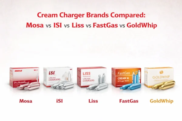 Cream Charger Brands Compared- Mosa vs ISI vs Liss vs FastGas vs GoldWhip