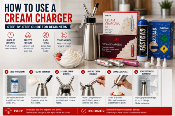 How to Use a Cream Charger- Step-by-Step Guide for Beginners