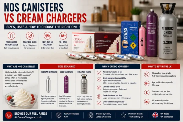 NOS Canisters vs Cream Chargers- What's the Difference_