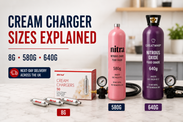 What Size Cream Charger Do I Need? 8g vs 580g vs 640g Explained