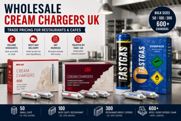 Wholesale Cream Chargers UK- Trade Pricing for Restaurants & Cafes